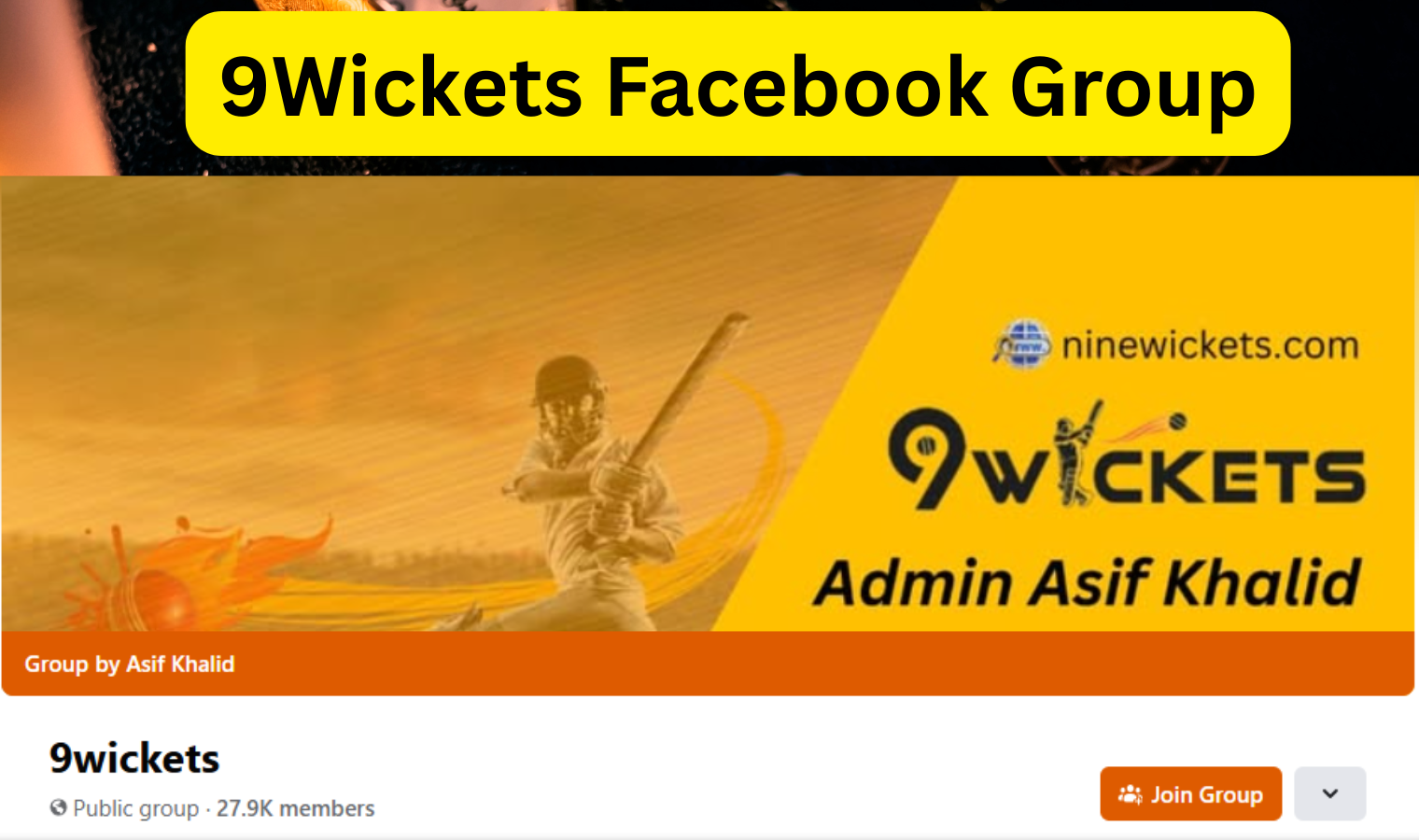 9Wickets Facebook Group – Our Official Community for Updates, Support & Sports News