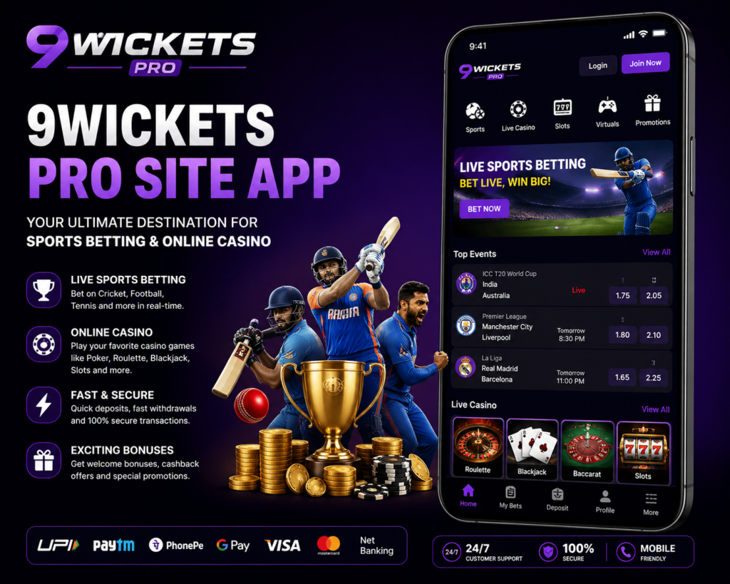 9Wickets Pro Site App