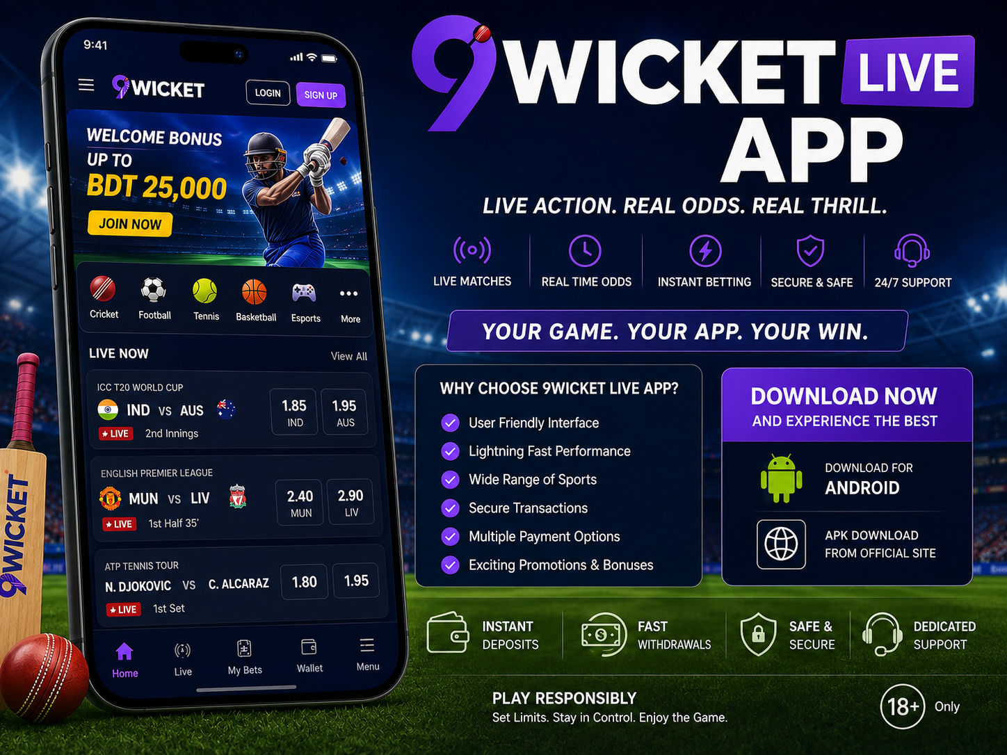 9Wicket Live App Explained: Features, Mobile Access, Security, and Responsible Gambling Guide
