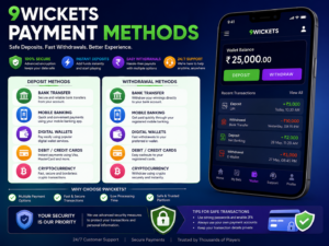 9Wickets payment methods deposit and cash out