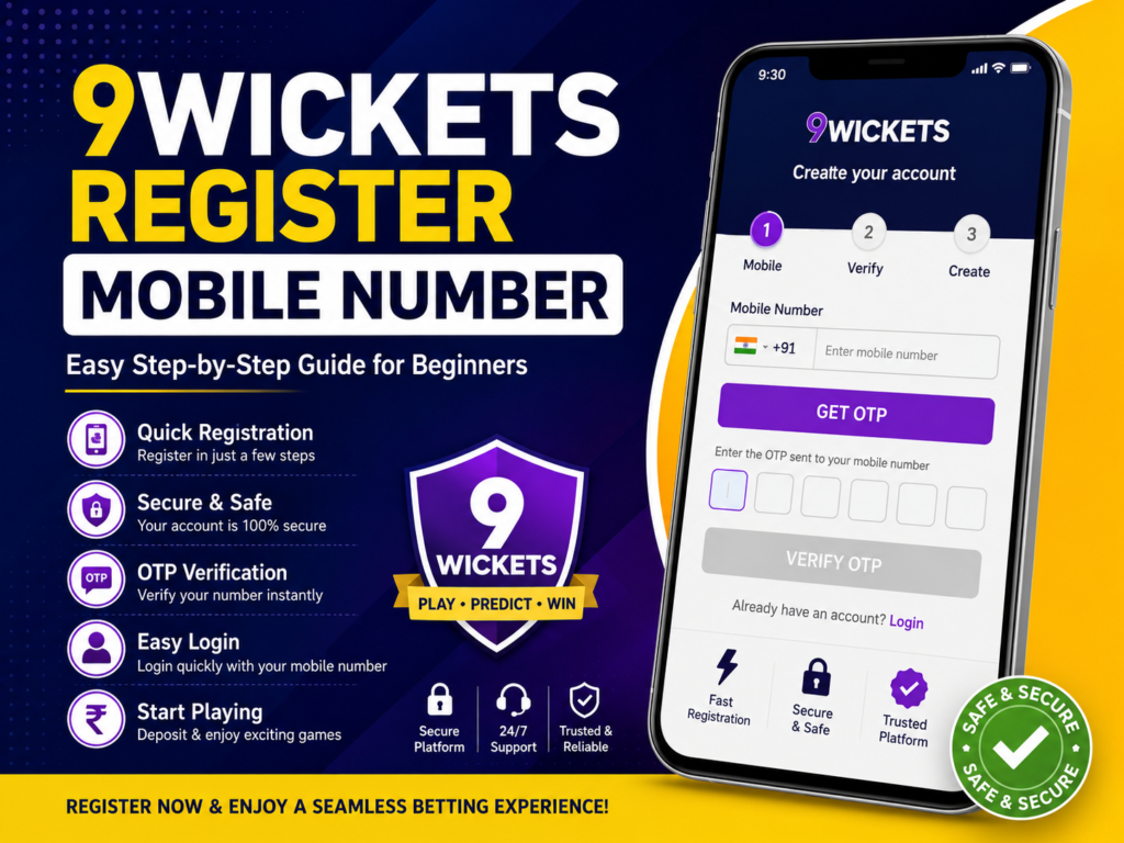 9Wickets Register Mobile Number