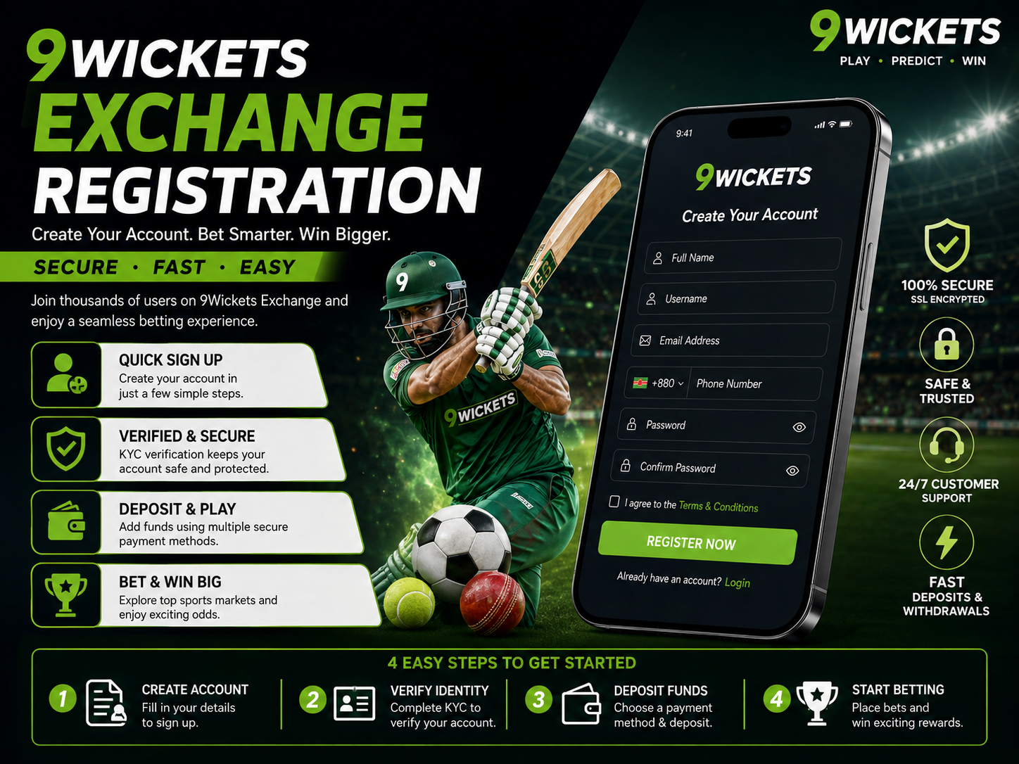 9Wicket Exchange Registration Guide: Account Rules, Verification, Security and User Awareness