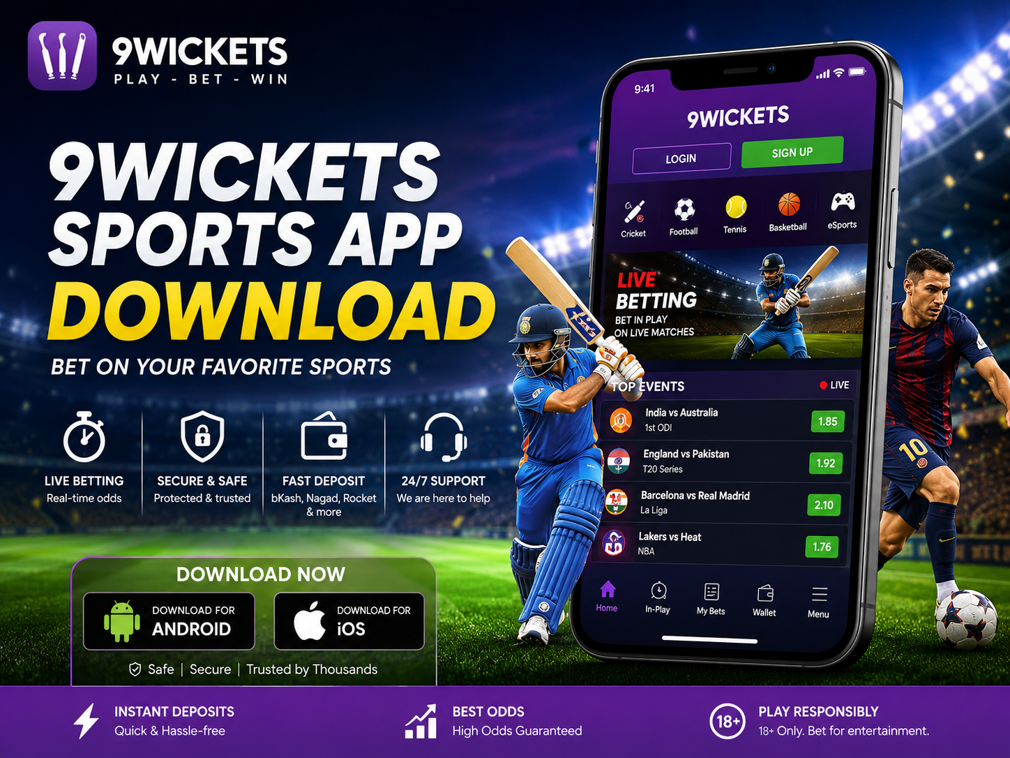 9Wickets Sports App Download Guide for Bangladeshi Users