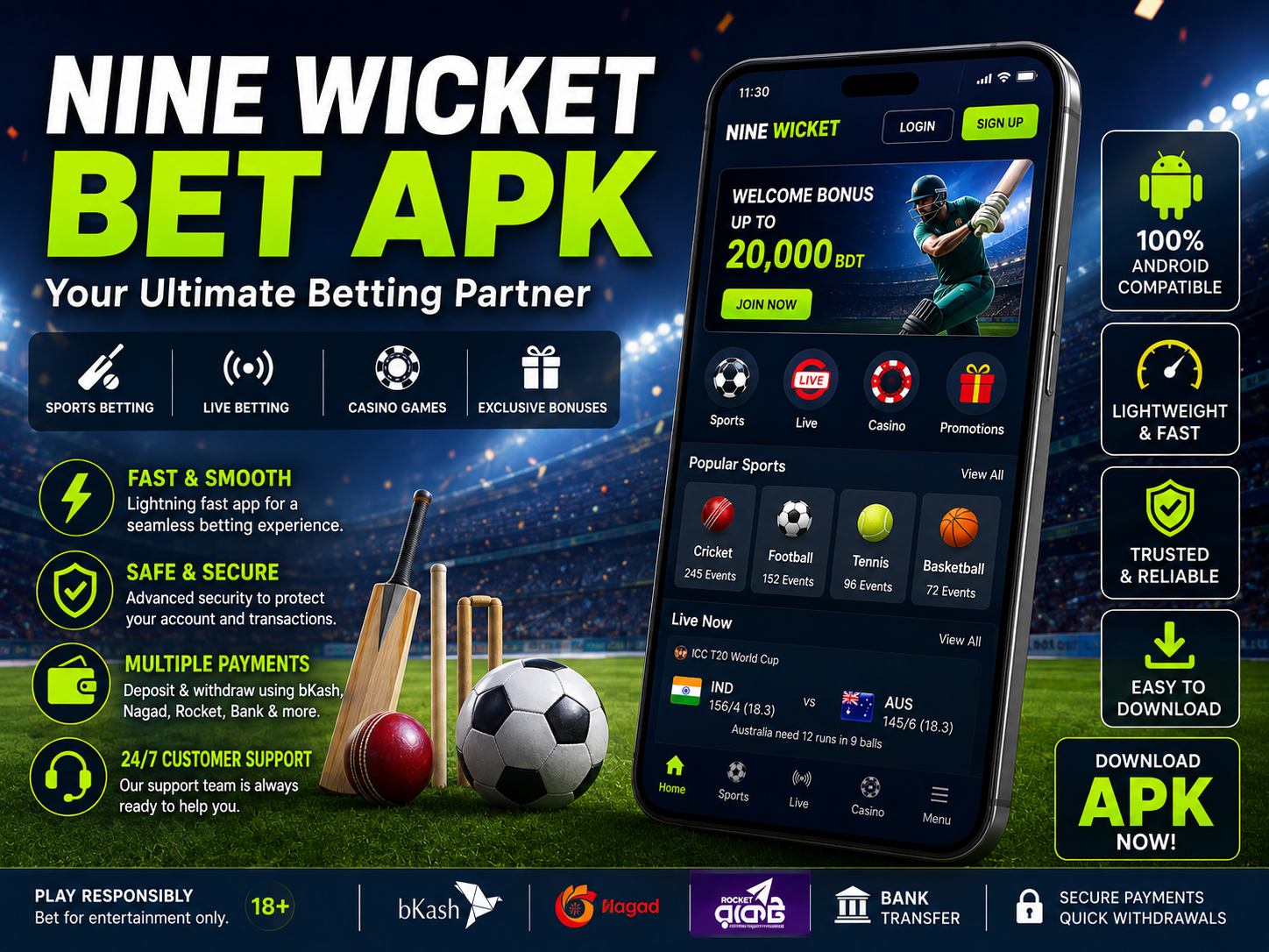Nine Wicket Bet APK for Android: Complete Installation, Features, Security and Mobile Guide